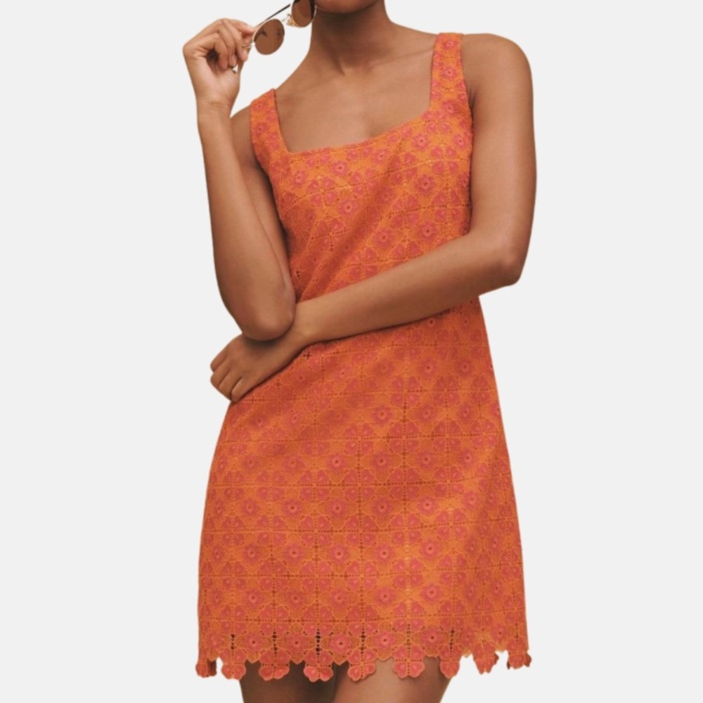 Maeve Anthropologie Square Neck Mini Shift Dress